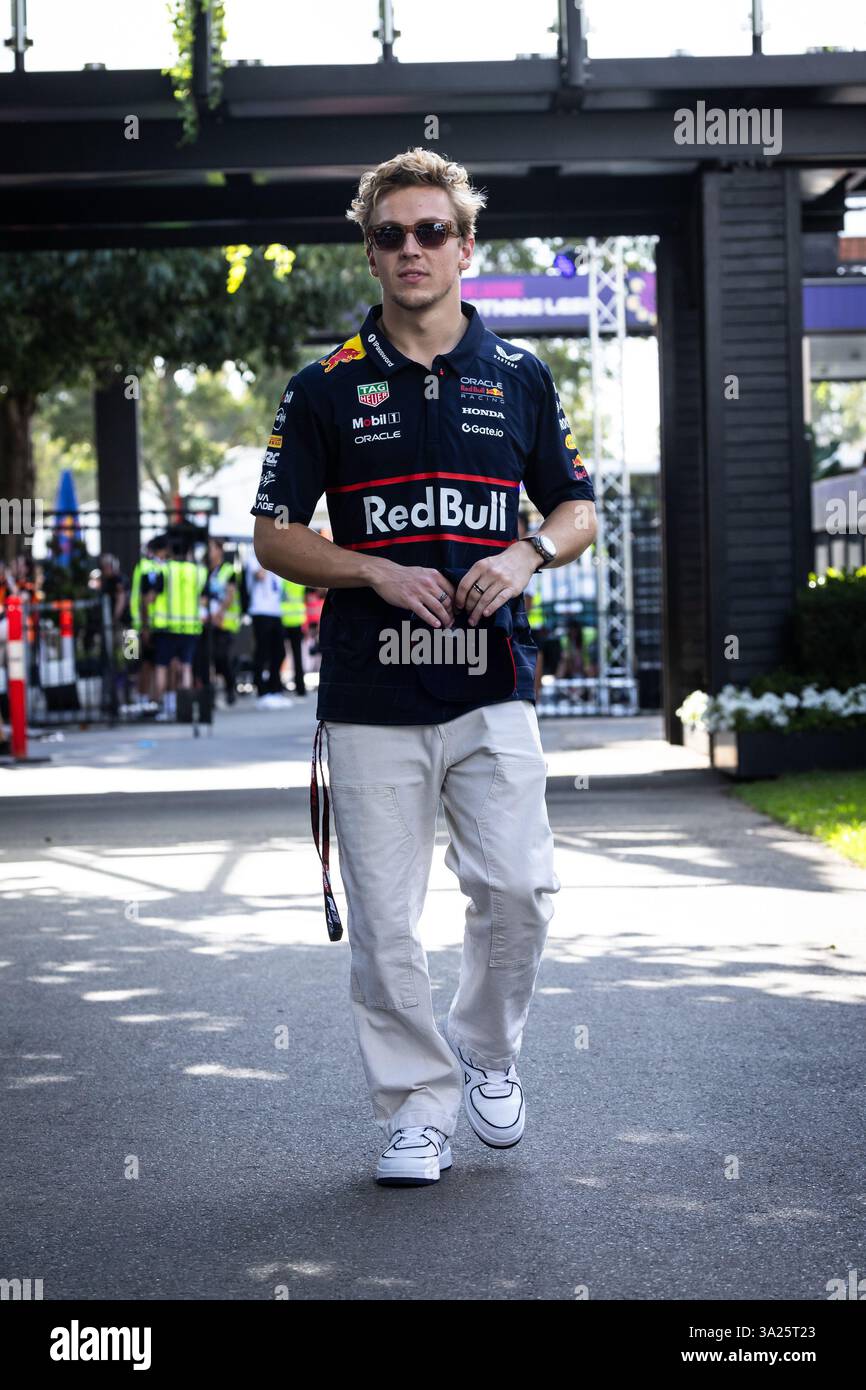 Melbourne, Australien. März 2025. Liam Lawson (NZL) Red Bull Racing. 12.03.2025. Formel-1-Weltmeisterschaft, Rd 1, Grand Prix Von Australien, Albert Park, Melbourne, Australien, Vorbereitungstag. Das Foto sollte lauten: XPB/Alamy Live News. Stockfoto
