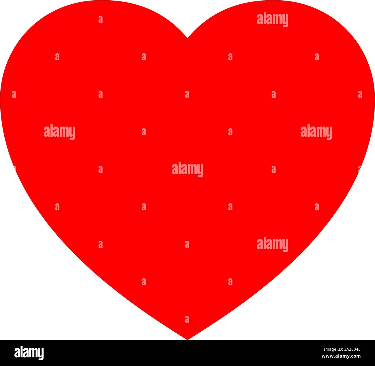 Herzsymbol. Rotes Herz isoliert auf weißem Hintergrund. Symbol Liebe. Einfache runde Silhouette. Niedliche Grafik. Rahmenvorlage. Das Happy-Logo umreißen Stock Vektor