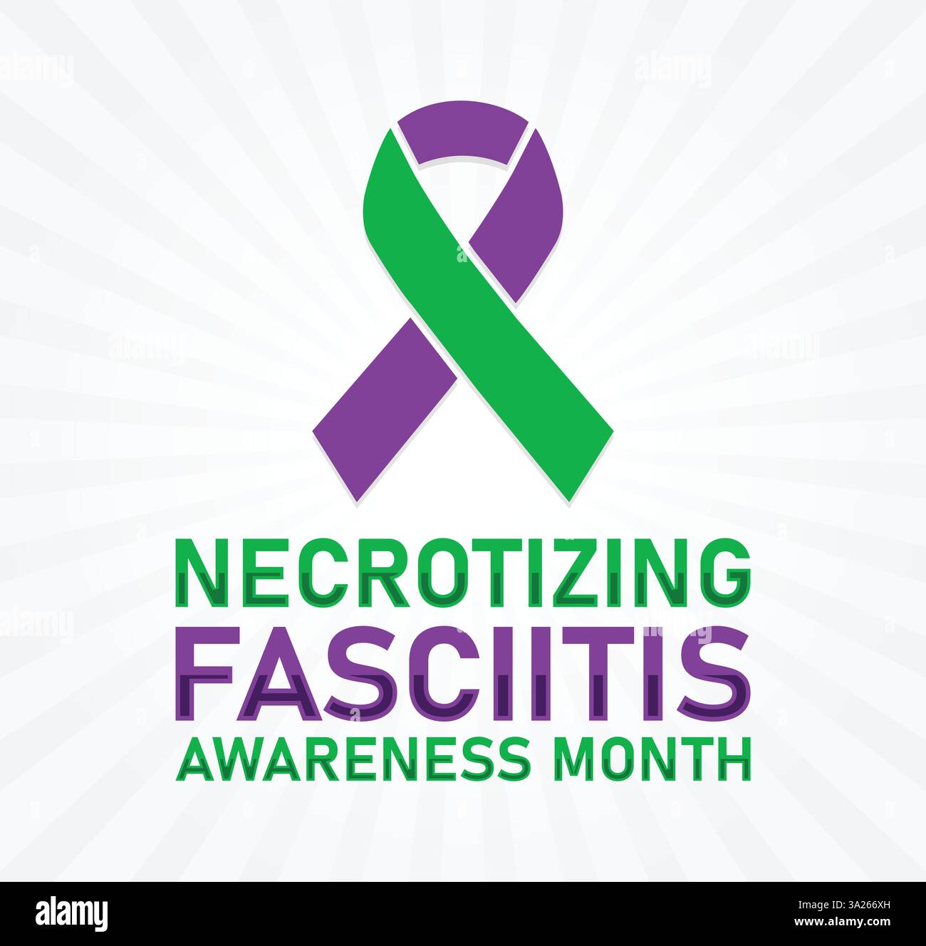 Nekrotisierende Fasziitis-Bewusstseinsmonat. Ursachen, Symptome und Behandlung Stock Vektor