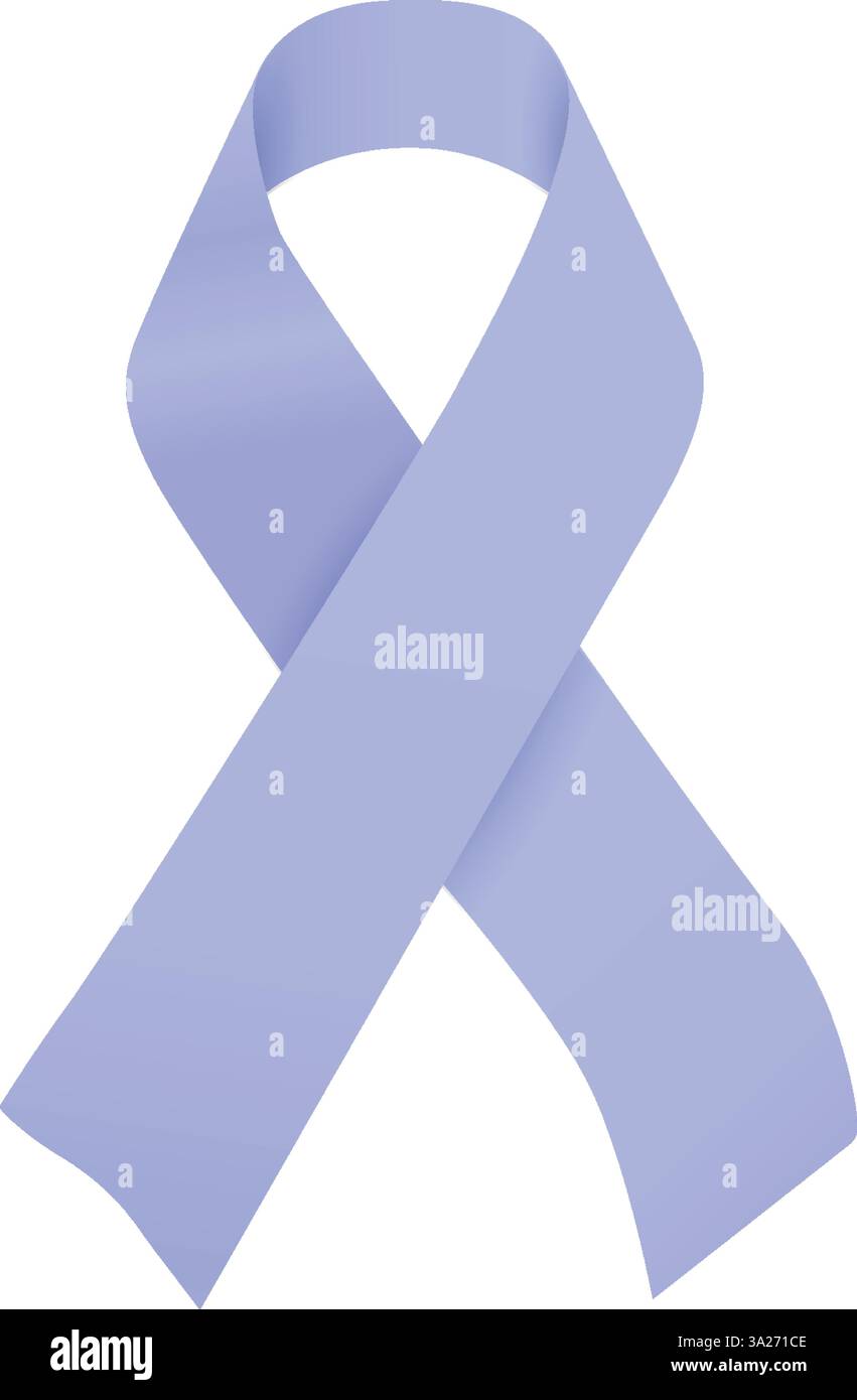 Vektor-Periwinkle-Bandsymbol isoliert für die Sensibilisierungskampagne für Osophaguskrebs Stock Vektor