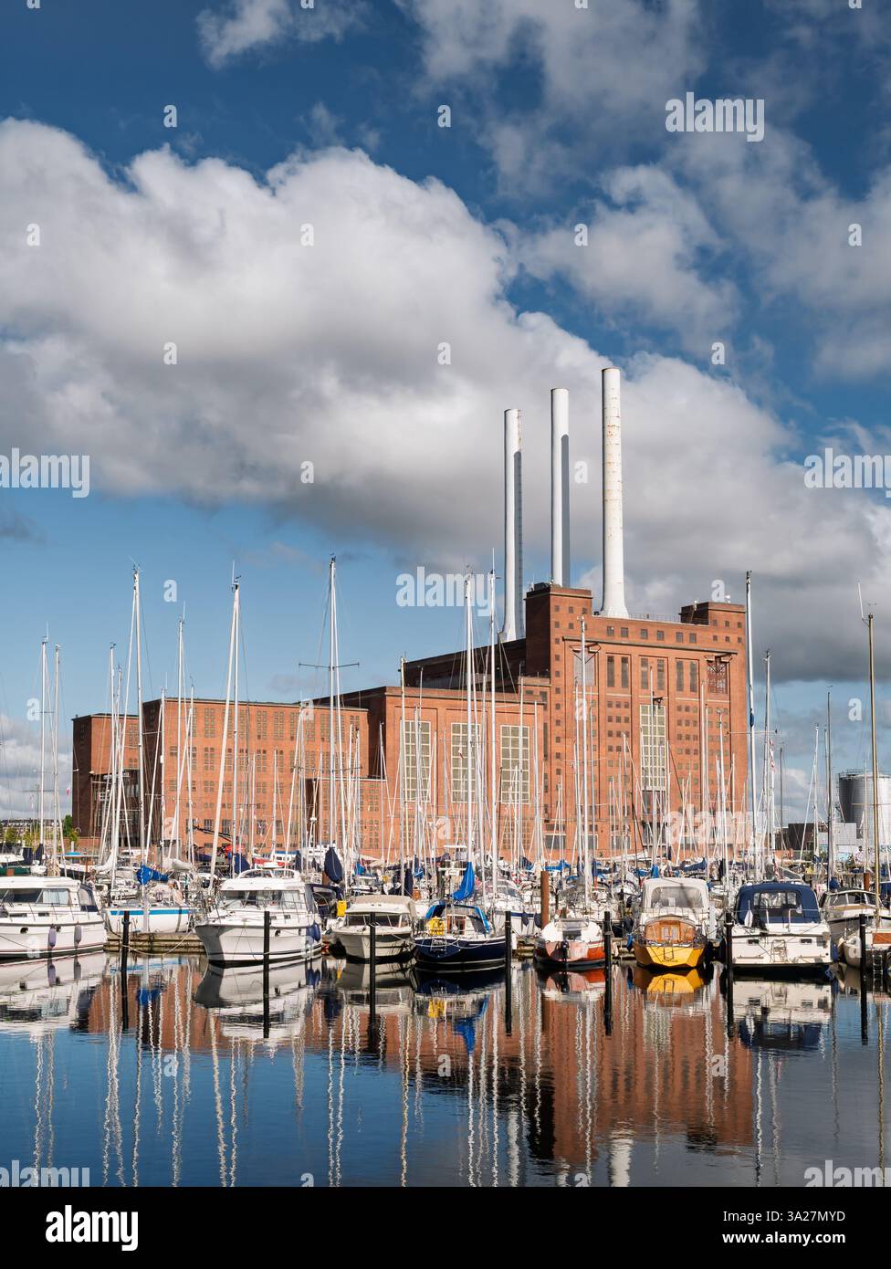 Svanemølle Fernwärmekraftwerk in Kopenhagen, zukünftiger Sitz des Technischen Museums, Bezirk Nordhavn, Dänemark Stockfoto