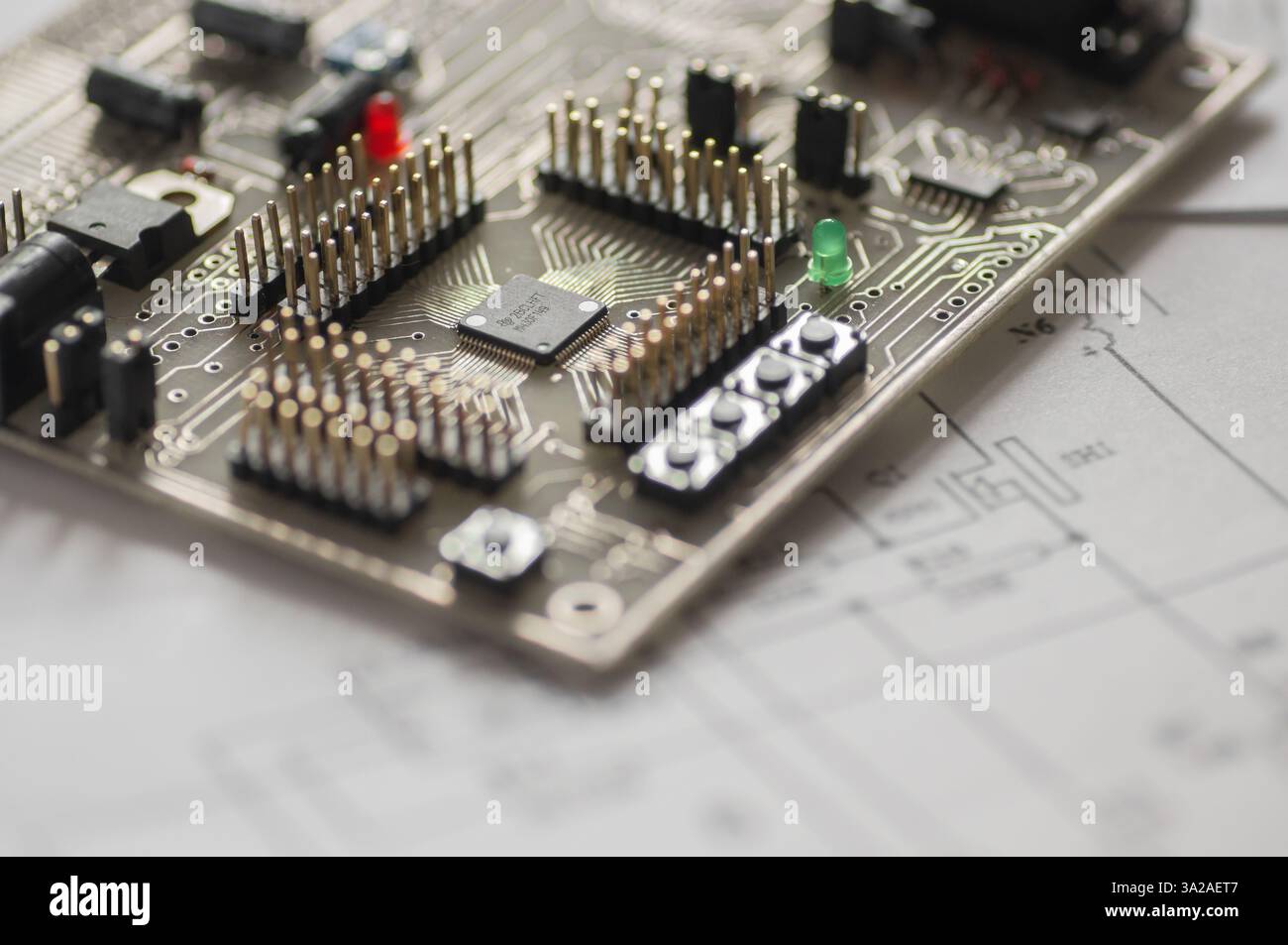 Weißer Hintergrund für Programmierungsboardin Stockfoto