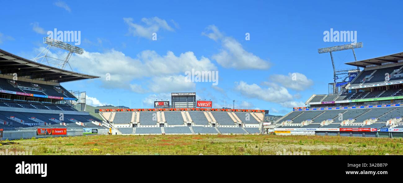 Christchurch, New Zealand - 12. Oktober 2013: Lancaster Park, ehemals Jade-Stadion und derzeit bekannt als AMI Stadium durch Sponsoring-Rechte-Lügen Stockfoto