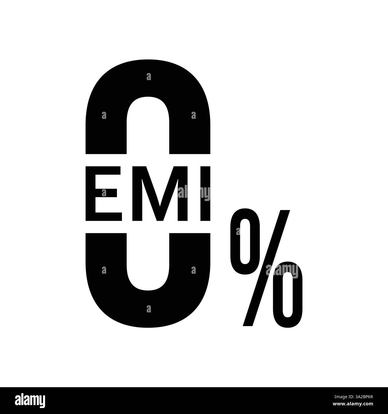 0 % emi-Kostendesign Stock Vektor