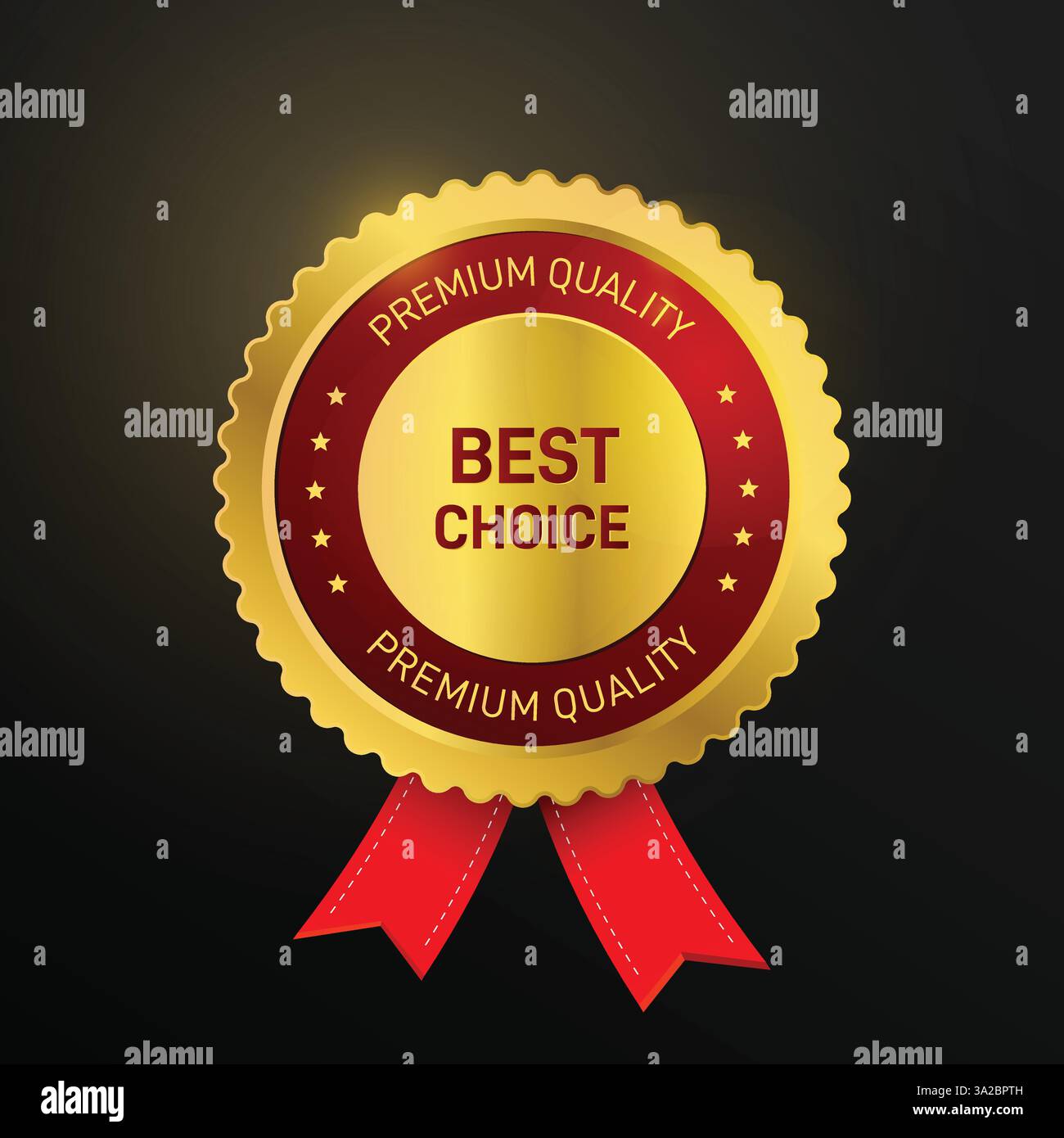 Goldenes Label- und Badge-Design mit dem Vector Best Choice Award Stock Vektor
