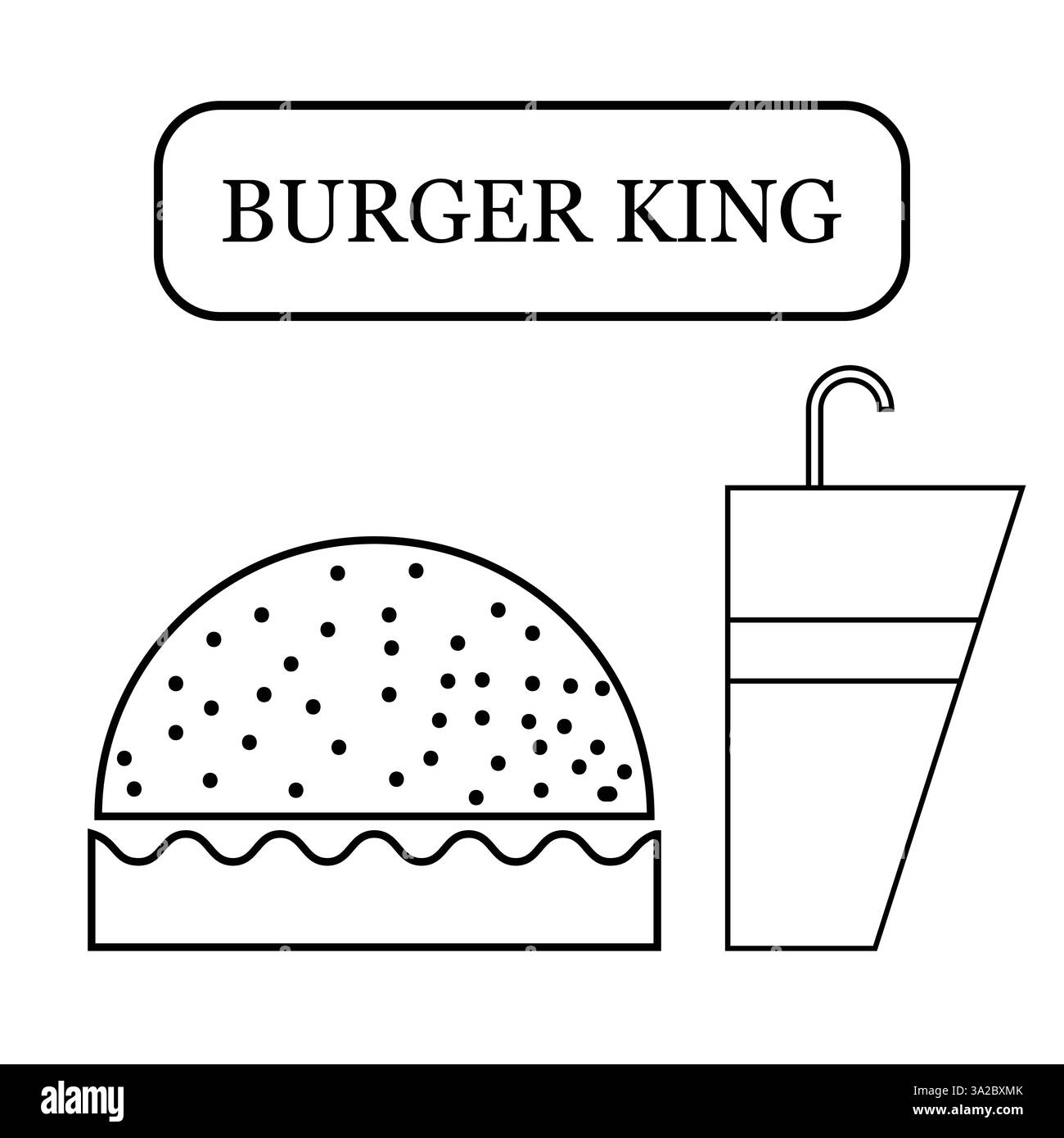 Burger Food Icon für Ihr Design, einfach bearbeitbare Icon, Vektorgrafik Stock Vektor
