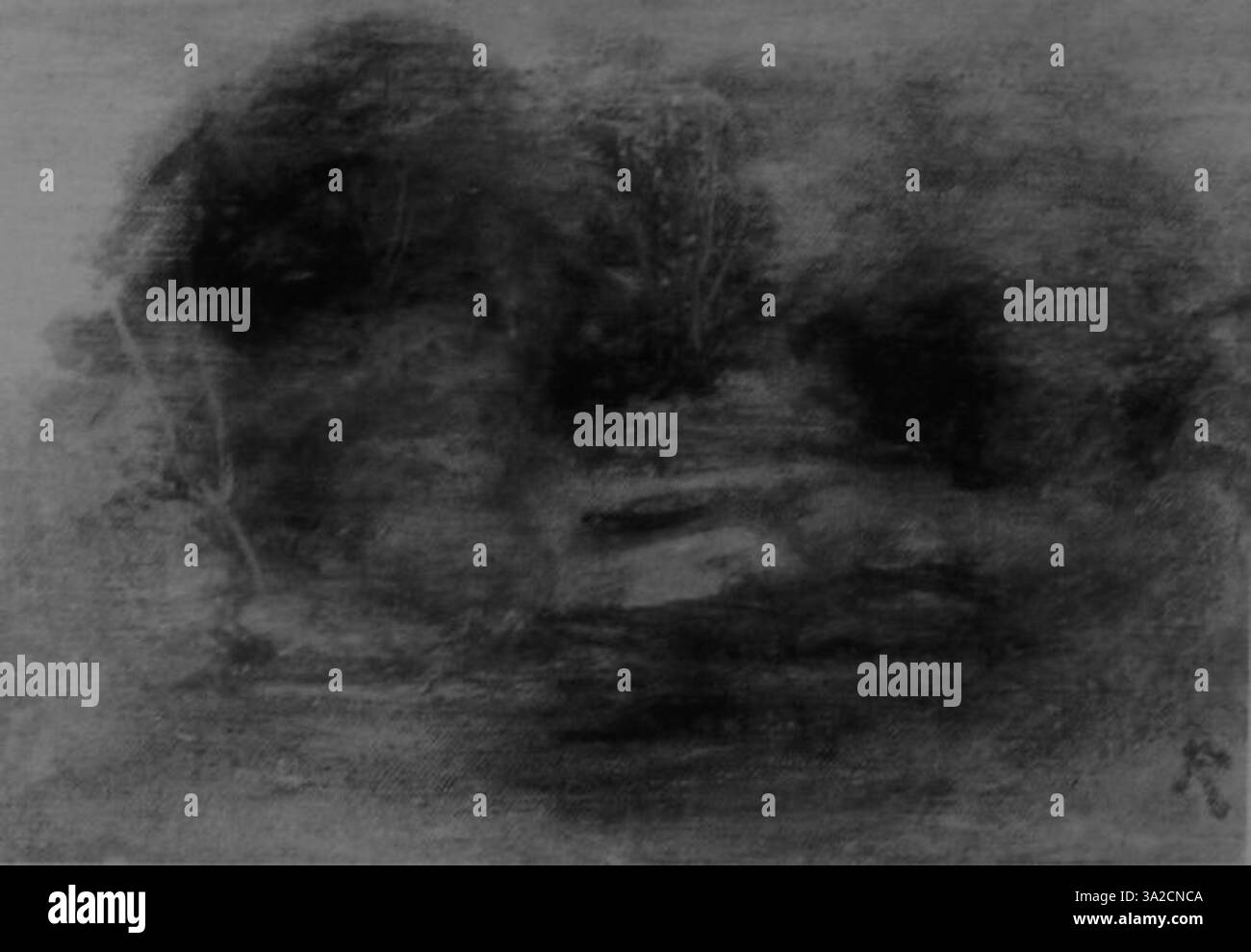 Das Gemälde Renoir präsentiert einen intimen Moment, der in natürlichem Licht festgehalten wird, mit einem Fokus auf lebendige Farben und zarte Textur. Stockfoto