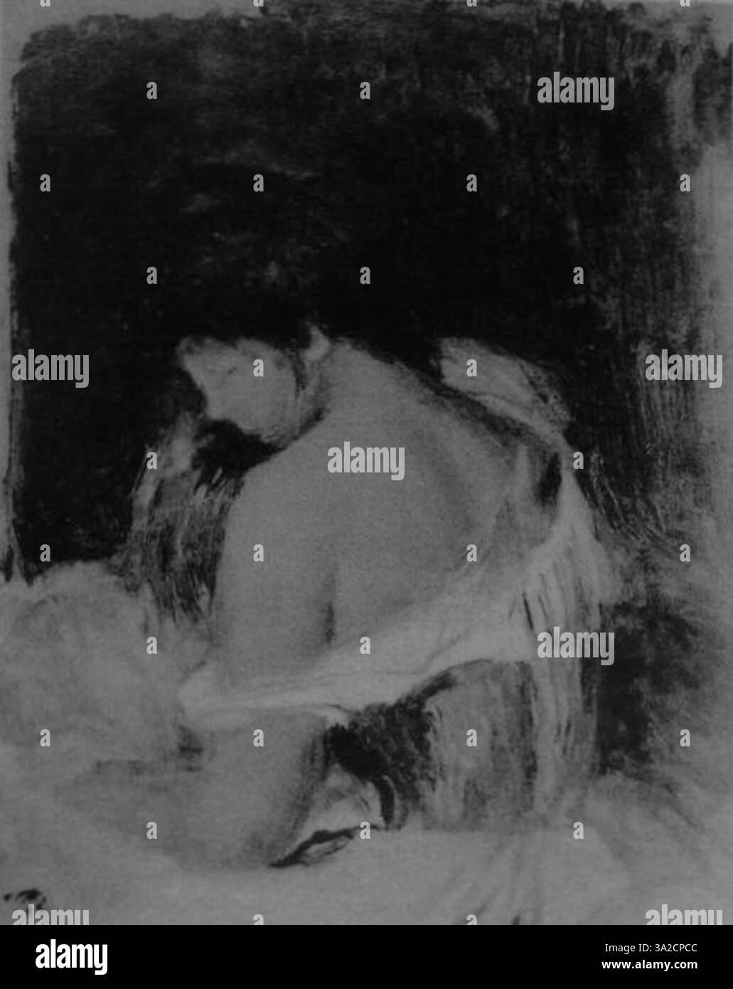 In diesem Kunstwerk zeigt Renoir Figuren in einer lebendigen Outdoor-Szene mit dynamischen Pinselstrichen und einer reichen Farbpalette, die die fröhliche Stimmung des Treffens unterstreicht. Stockfoto