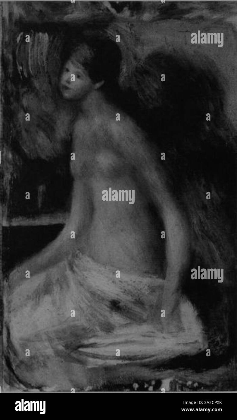 Pierre-Auguste Renoir’ Gemälde betont emotionale Wärme und Verbundenheit durch sanfte Pinselstriche und eine reichhaltige, harmonische Farbpalette. Stockfoto