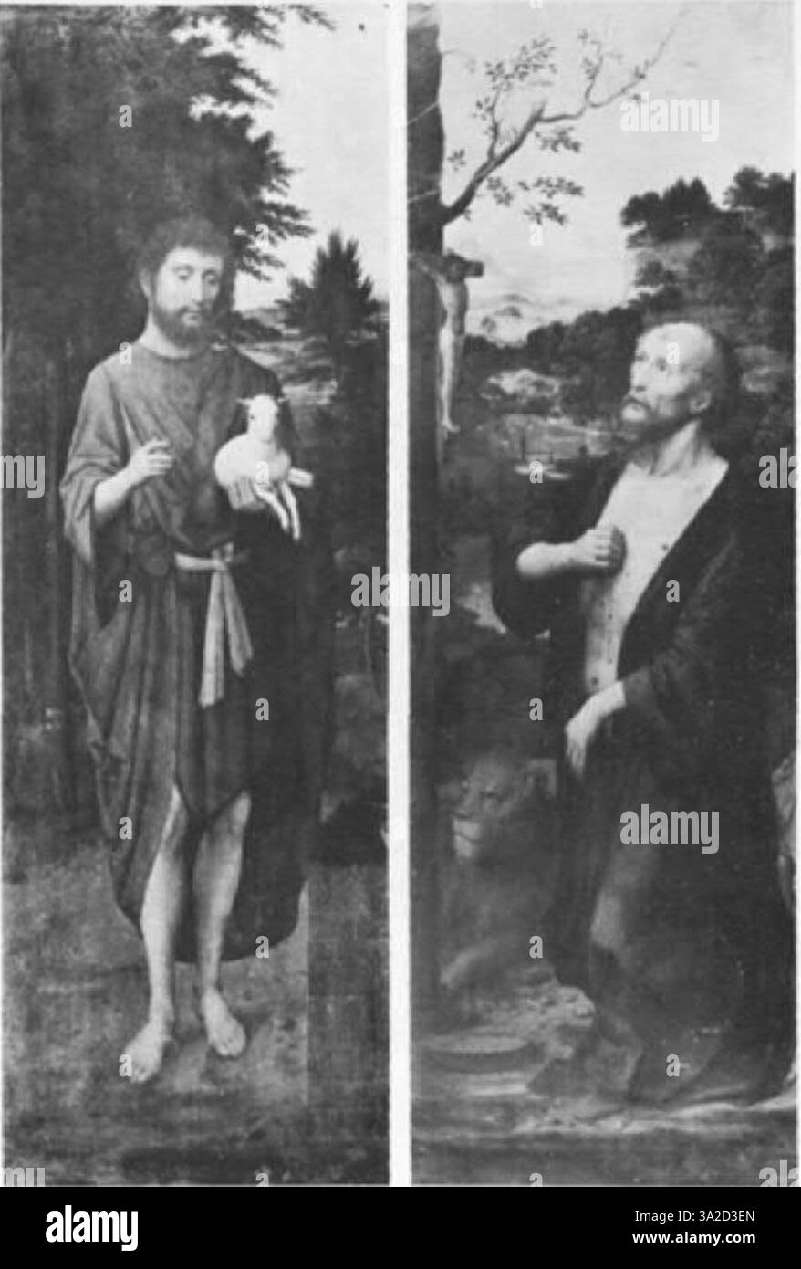 Adriaen Ysenbrants Gemälde aus der Antwerpener Manierismuszeit zeigt Figuren in detaillierter, realistischer Art und Weise, wobei feine Texturen und satte Farben verwendet werden, um Emotionen und Erzählungen zu vermitteln. Das Werk folgt dem spätgotischen Stil und bezieht die sich entwickelnden Techniken der frühen Renaissance in Nordeuropa ein. Stockfoto