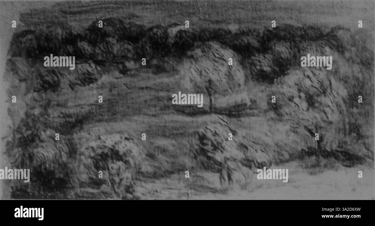 In diesem Kunstwerk betont Renoir die fließende Bewegung und fängt einen flüchtigen Moment mit einer Kombination aus warmen Farbtönen und zarten Pinselarbeiten ein. Seine ikonische impressionistische Technik ist offensichtlich. Stockfoto