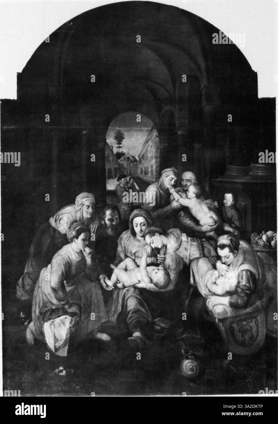 Dieses Werk von Antonis Mor veranschaulicht seine Aufmerksamkeit sowohl auf die subtilen Gesichtsausdrücke des Themas als auch auf die Texturen ihrer Kleidung, die für den Realismus der Nördlichen Renaissance grundlegend sind. Stockfoto
