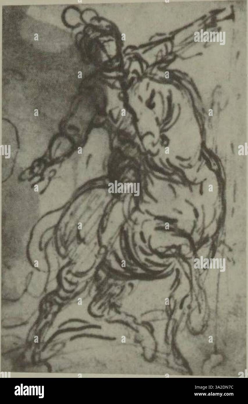 Veroneses Werk hebt ein religiöses oder historisches Motiv hervor, das mit dramatischer Beleuchtung, lebhaften Farben und feinen Details gemalt wird, die charakteristisch für die Kunst der venezianischen Renaissance sind. Stockfoto