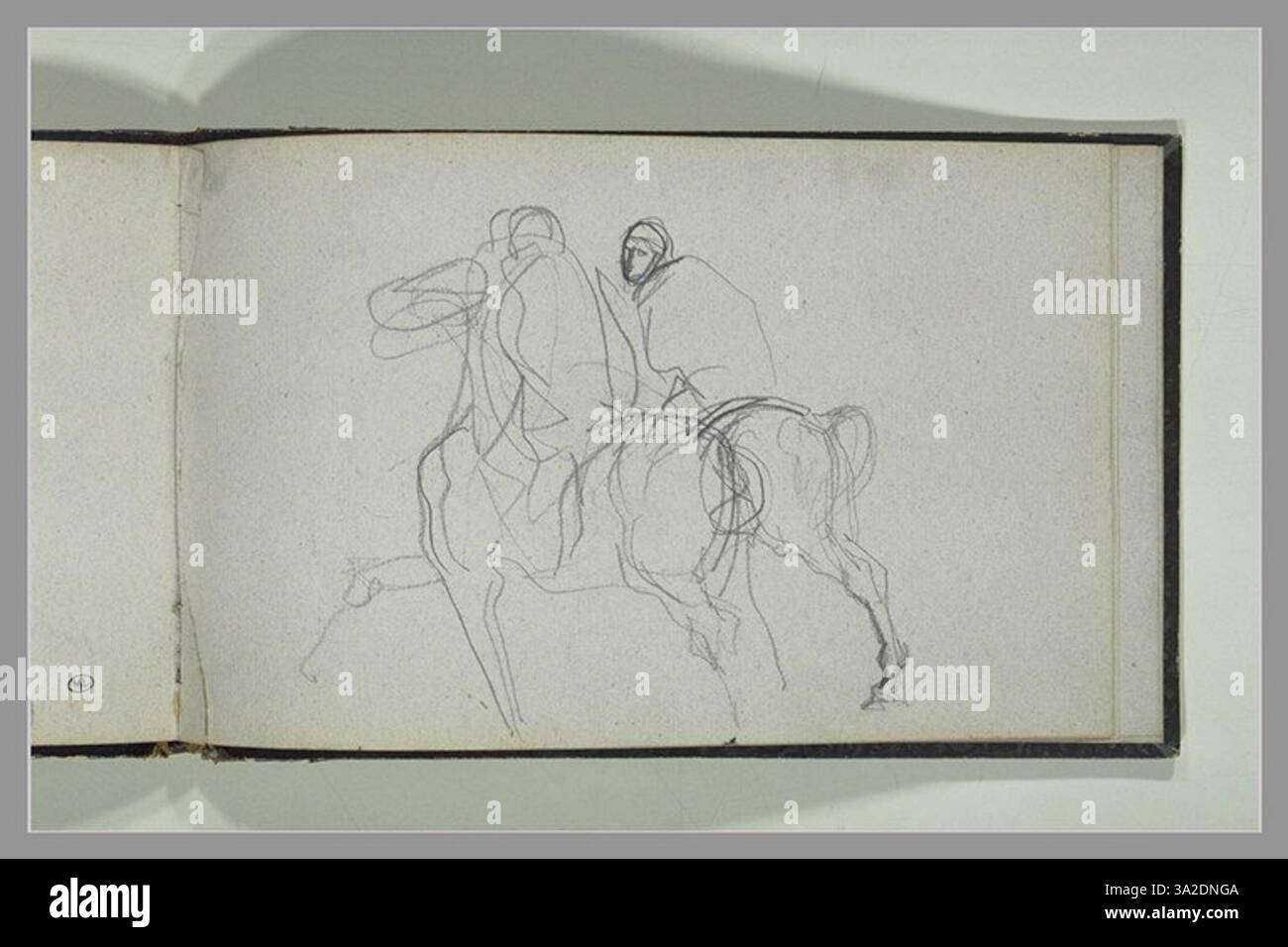 Chassériaus Porträt einer Frau zeigt die subtile Beleuchtung, die ihre zarten Merkmale und emotionalen Tiefen verstärkt und den Stil der Romantik und des klassischen Einflusses der Künstlerin widerspiegelt. Stockfoto