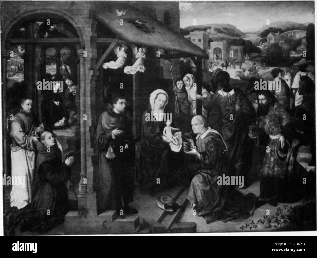 Dieses Stück aus Friedländers Sammlung zeigt Hans Memlinc und Gerard Davids detaillierten Umgang mit religiöser Ikonographie und Ölmalerei und veranschaulicht die Techniken der Nördlichen Renaissance. Stockfoto