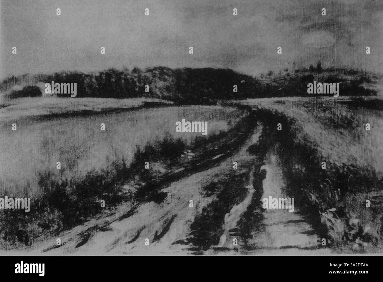 „Renoir 72“ zeigt Figuren in einer ruhigen Umgebung im Freien. Das sanfte Licht und die warmen Farben sorgen für eine friedliche Atmosphäre und halten die ruhige Interaktion zwischen den Motiven in einer harmonischen Umgebung fest. Stockfoto