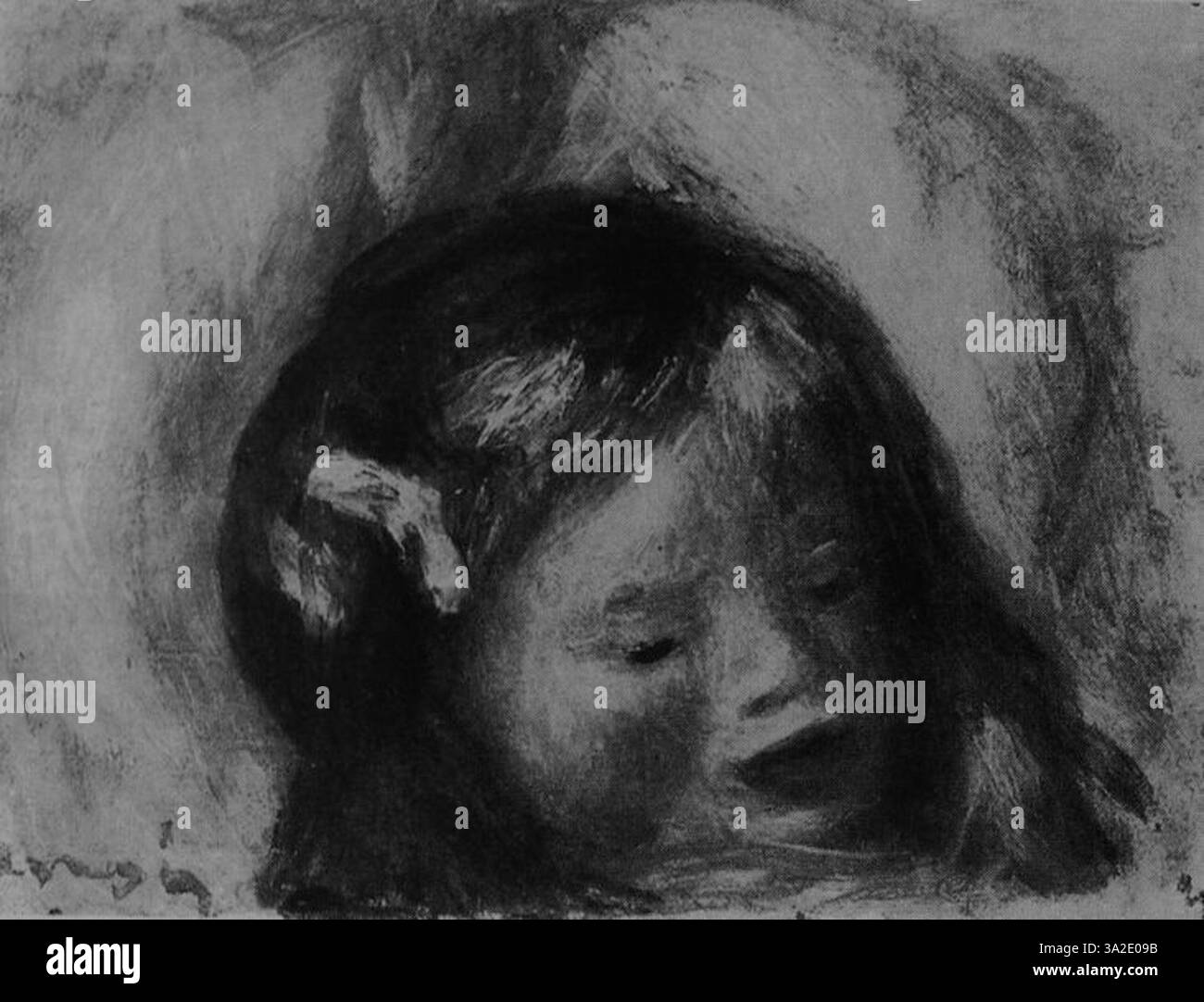 Pierre-Auguste Renoir (1841–1919) präsentiert in diesem Stück Figuren in einem Treffen im Freien, gerendert mit fließenden Pinselstrichen und einer reichen Farbpalette, die die Lebendigkeit der Szene unterstreicht. Stockfoto