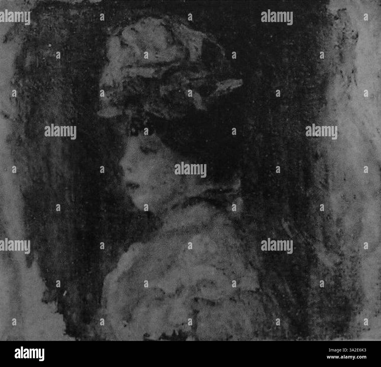 Pierre-Auguste Renoir’ Gemälde fängt einen Moment in der Zeit mit seiner charakteristischen Verwendung von Licht und fließenden Pinselarbeiten ein. Die lebendigen Farben und sanften Striche wecken ein Gefühl von Ruhe und Wärme in der Szene. Stockfoto