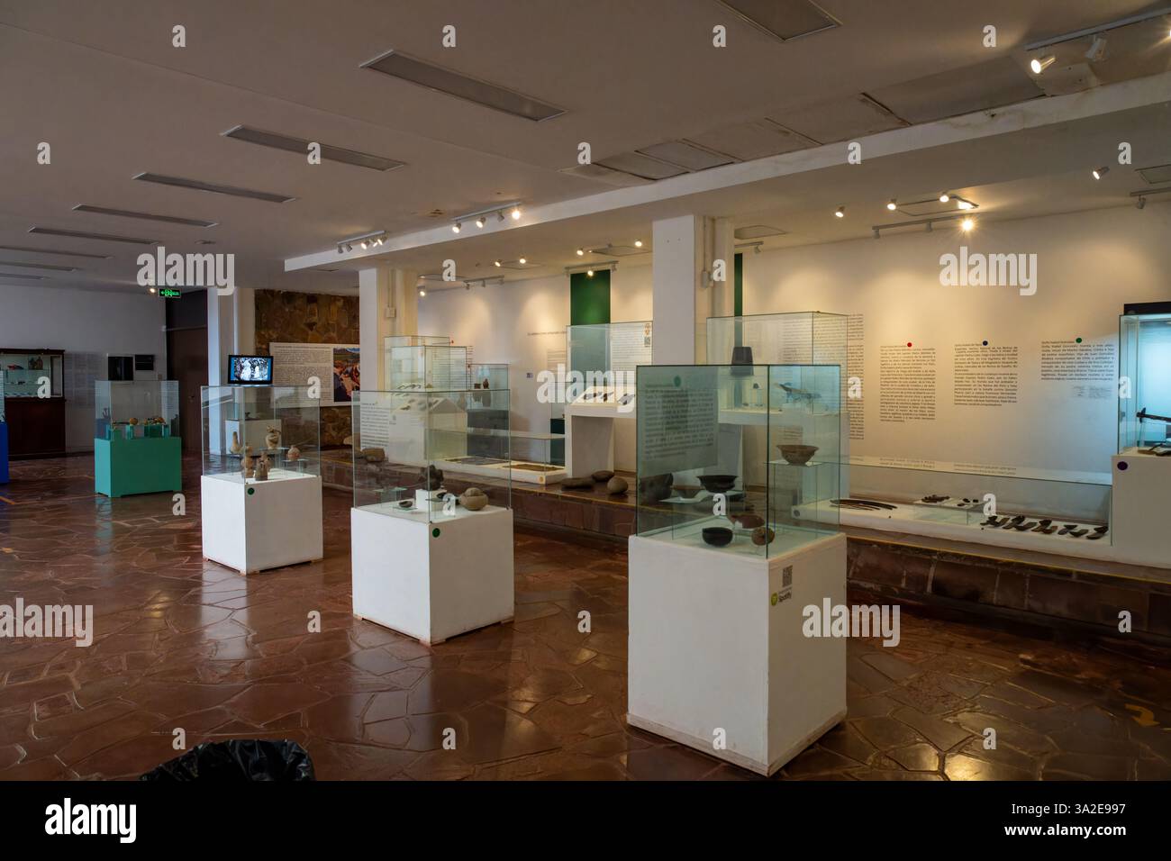 Eine Ausstellungshalle im Museum für Anthropologie, Salta, Argentinien. Stockfoto
