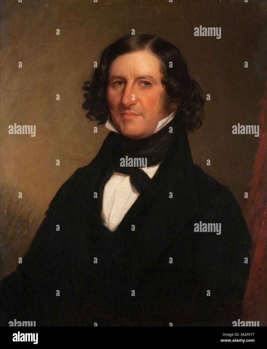 Chester Hardings Porträt von George Washington Whistler, dem Vater des Künstlers James McNeill Whistler, fängt die würdevolle Präsenz des Themas in einem traditionellen Stil des 19. Jahrhunderts ein. Stockfoto