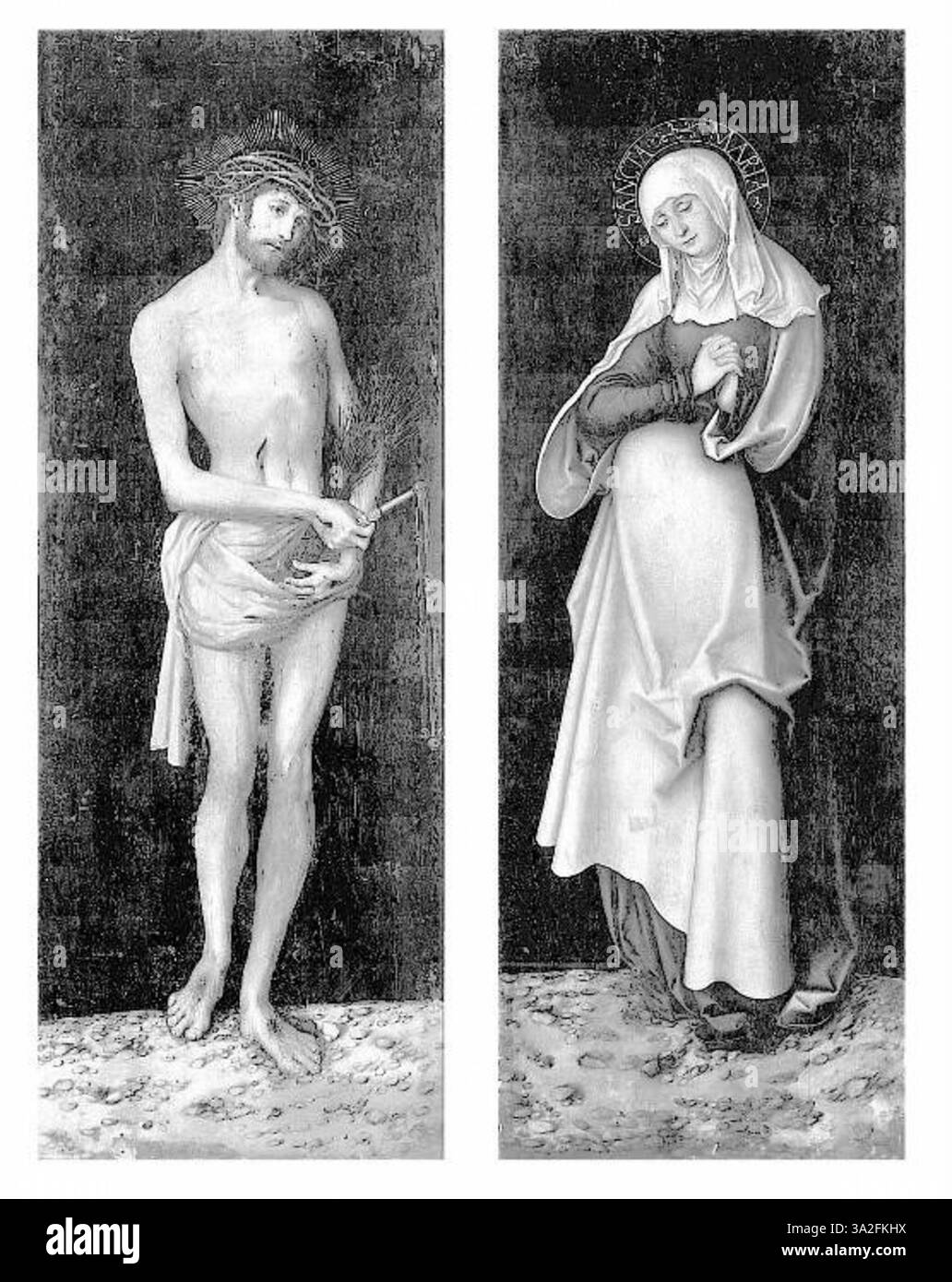 Dieser geflügelte Altar von Lucas Cranach dem Älteren zeigt das letzte Gericht, mit Christus in der Mitte, umgeben von Engeln und Figuren der geretteten und Verdammten. Die dramatische Komposition spiegelt die religiösen Themen der Erlösung und göttlichen Gerechtigkeit wider. Stockfoto