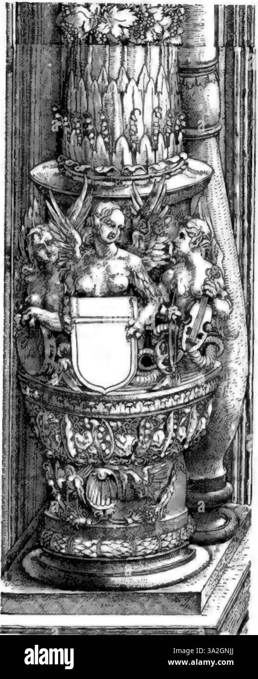 Albrecht Dürers Kunstwerk veranschaulicht seine frühen Studien zu Geometrie und Perspektive und erfasst die intellektuelle Strenge der Ära durch visuelle Komposition. Sein Werk verbindet traditionelle gotische Stile mit aufstrebenden Techniken der Renaissance und beeinflusst zukünftige Generationen von Künstlern. Stockfoto