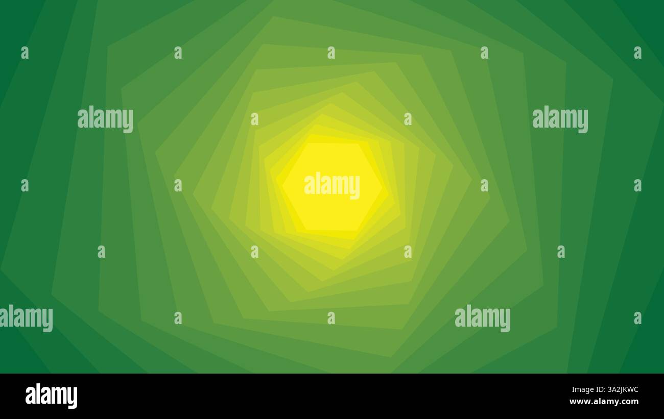 Geometrischer gelber bis grüner sechseckiger Hintergrund Stock Vektor