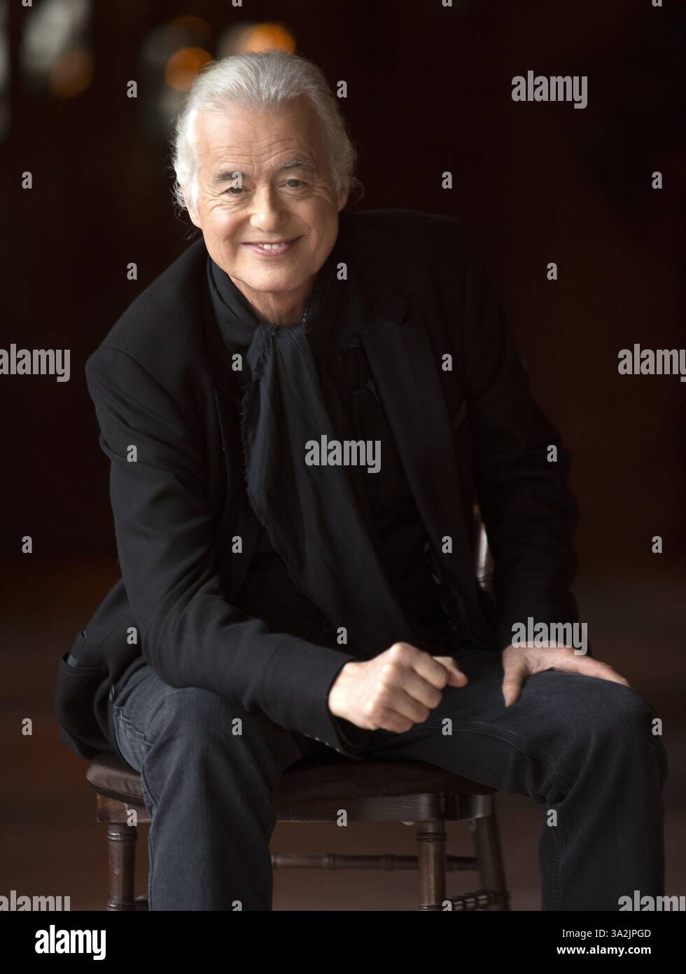 14. Mai 2014: Toronto, ON, Kanada: Interview des legendären Leadgitarristen Jimmy Page in New York City am Mittwoch, 14. Mai 2014. Craig Robertson/Toronto Sun/QMI Agency (Kreditbild: © Craig Robertson/QMI Agency/ZUMAPRESS.com) Stockfoto