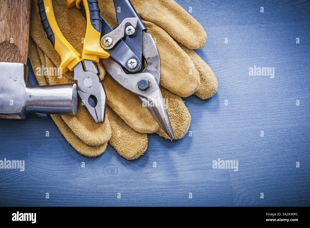 Werkzeugsatz zur Reparatur des Konstruktionskonzepts Stockfoto
