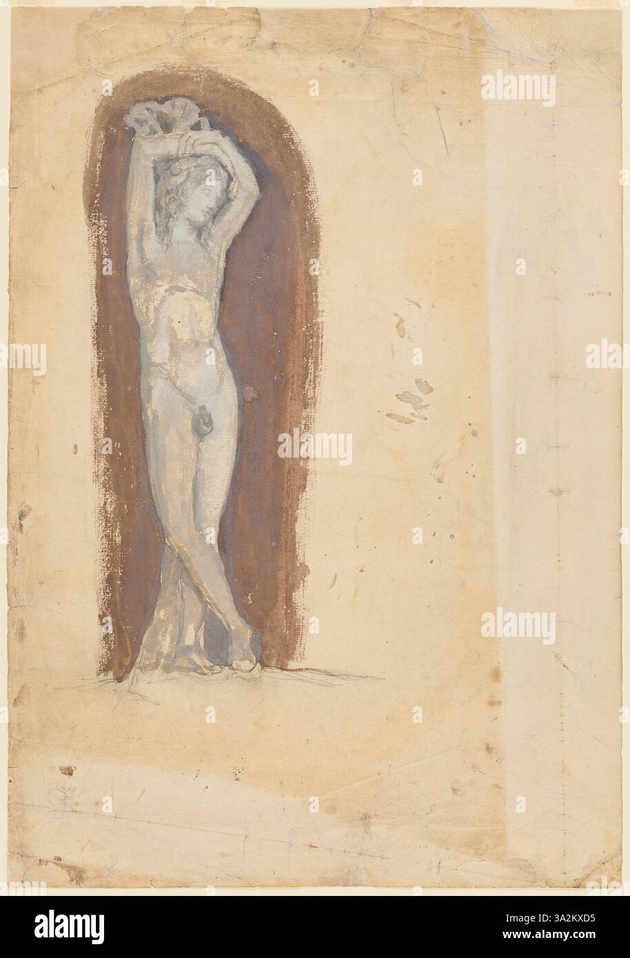 Als Fortsetzung ihres früheren Werkes fängt dieses Gemälde „Spirit of Eternal Repose“ von Gwen John eine ruhige, meditative Figur mit weichen, fließenden Linien und einem ruhigen, friedlichen Ausdruck ein. Stockfoto