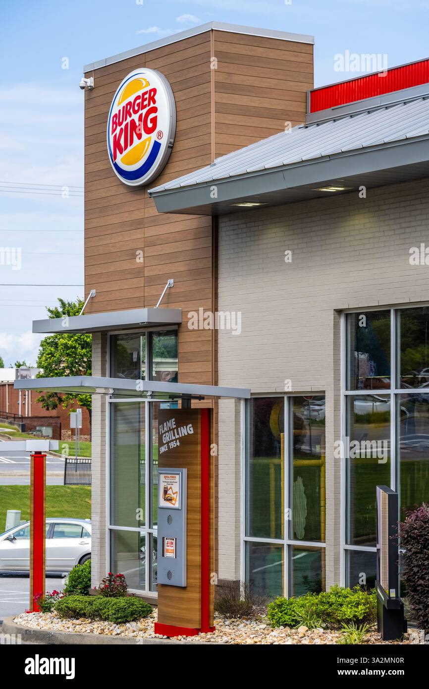 Burger King Fast Food Hamburger Restaurant in Johns Creek, Georgia. (USA) Stockfoto