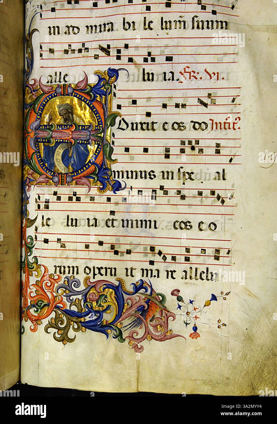Lorenzo Monacos „Profeta“ zeigt eine biblische Figur, die Prophezeiung und göttliche Wahrheit durch künstlerische Methoden der frühen Renaissance und christliche Symbolik betont. Stockfoto
