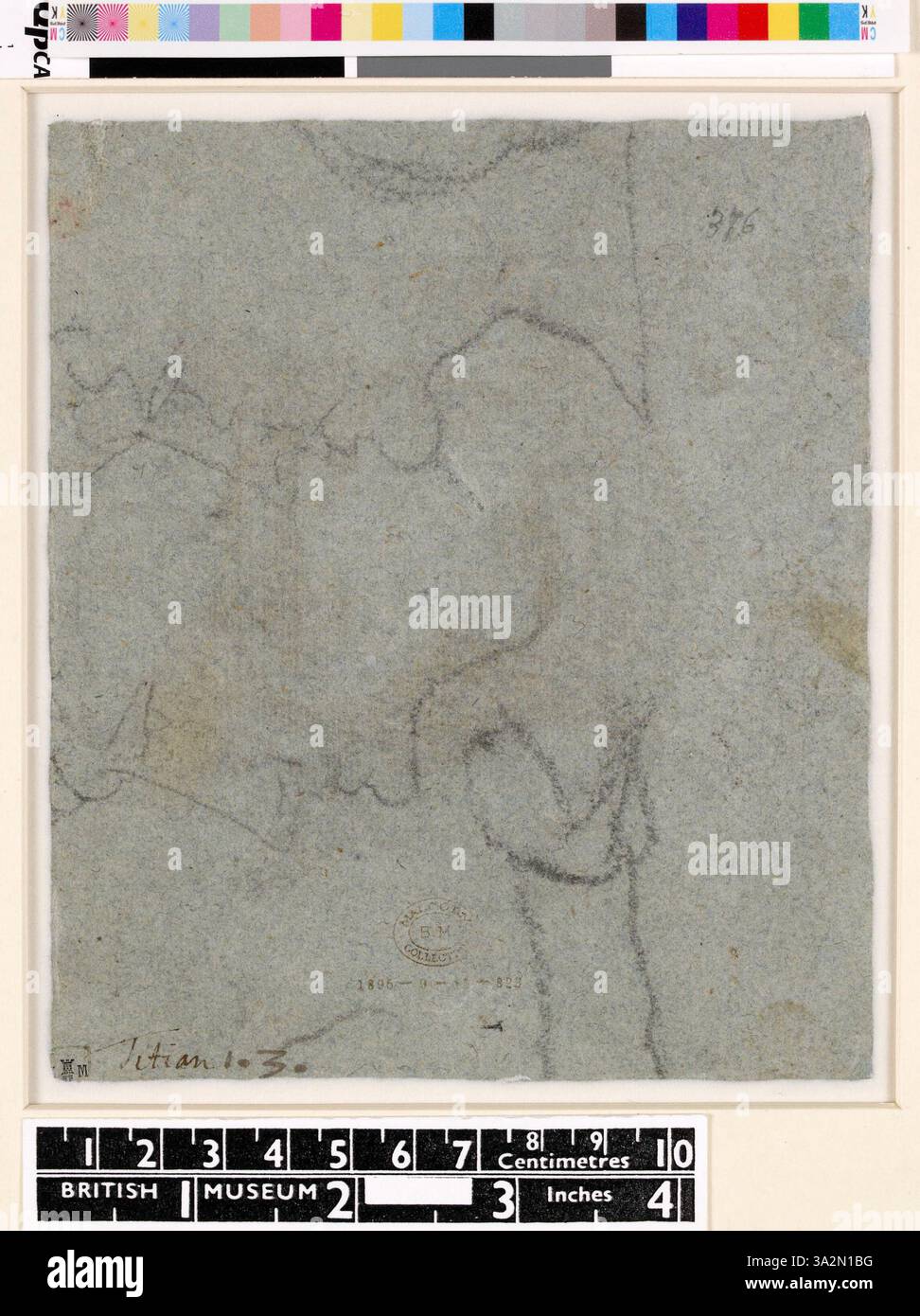 Diese Skizze von Tizian zeigt zwei Karikaturköpfe, die seine Erforschung übertriebener Gesichtsausdrücke demonstrieren. Das Werk spiegelt seine Beherrschung wider, menschliche Gesichtszüge mit einem spielerischen Ansatz zu erfassen. Stockfoto