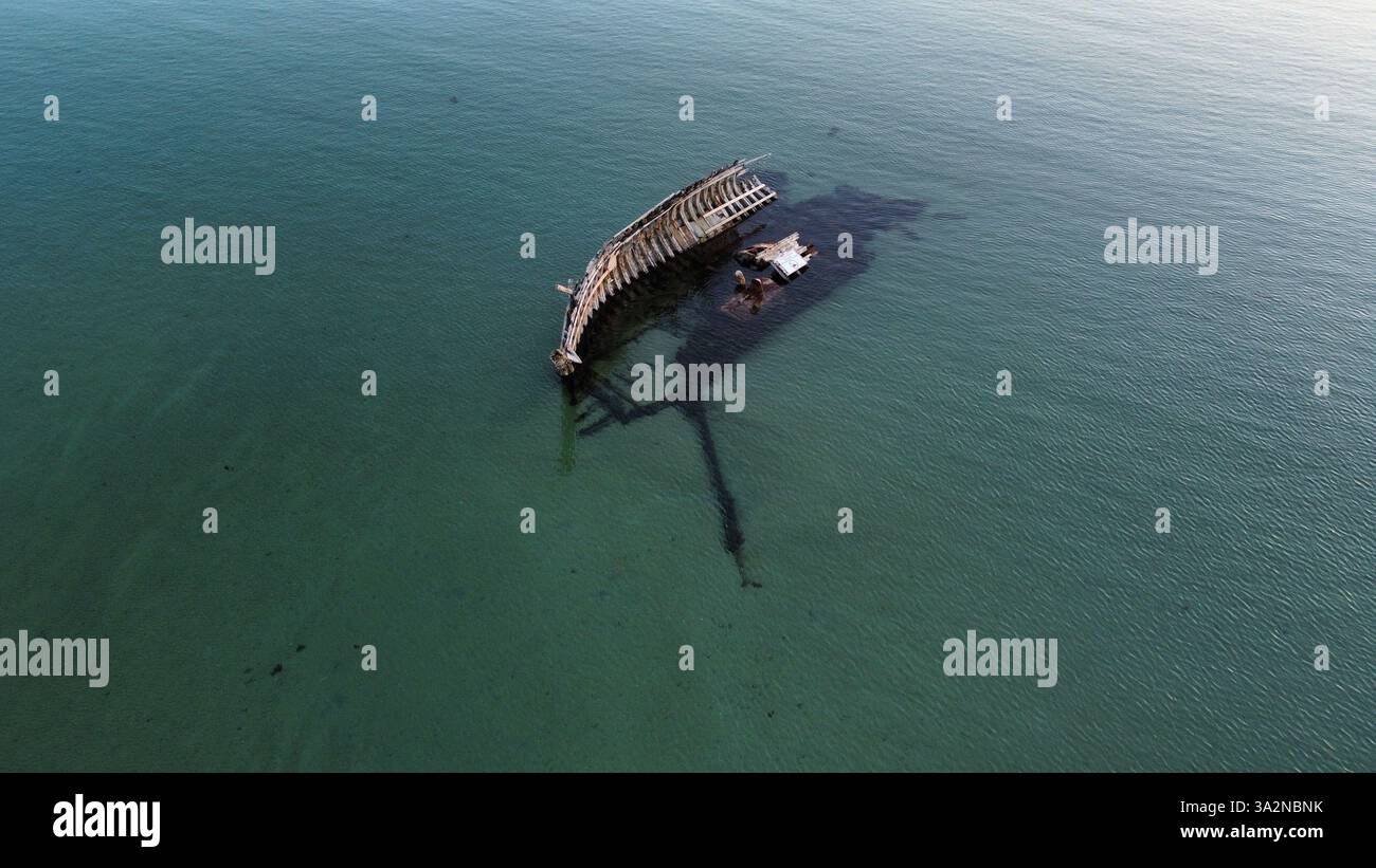 Luftaufnahme von Bad Eddie in Irland Stockfoto