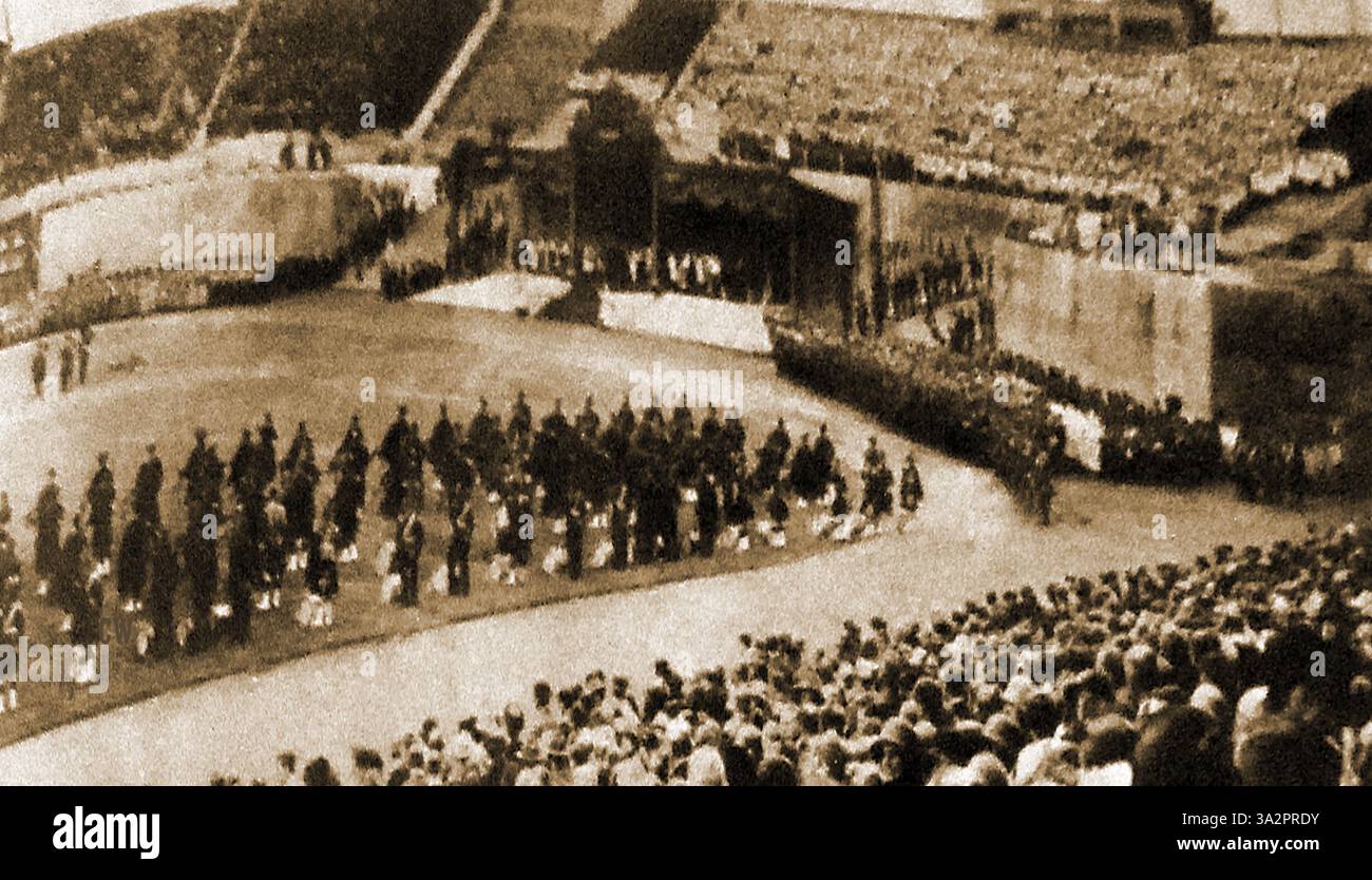 Mai 1925 Wembley Stadium - Ein Schnappschuss, der während der Feierlichkeiten der British Empire Exhibition gemacht wurde. Sie lief von April 1924 bis April 1925 und wurde offiziell am St. George's Day, 23. April, eröffnet. Stockfoto