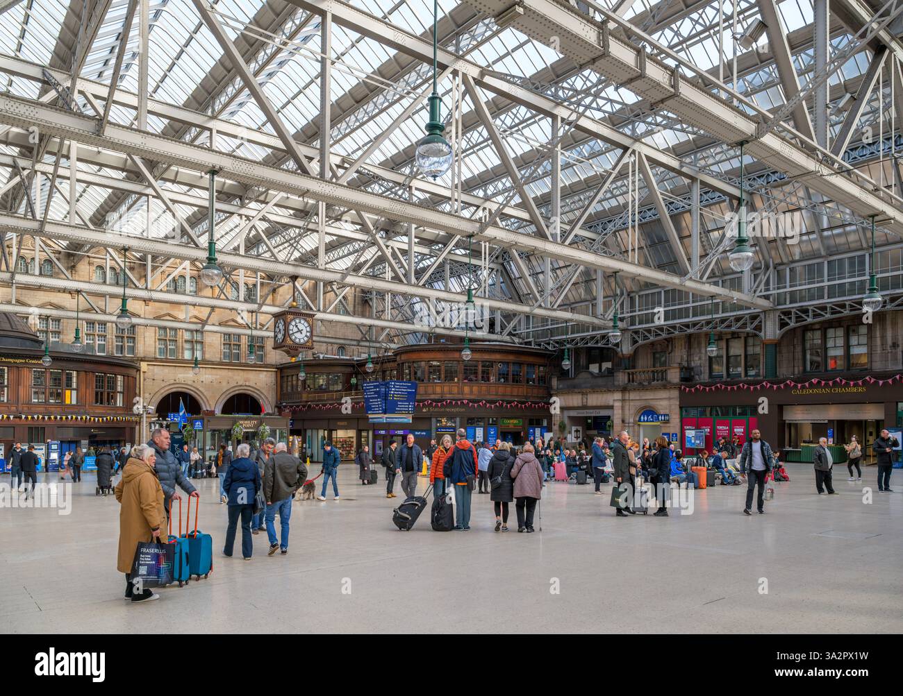 Die Halle des Glasgow Central Station, Glasgow, Schottland, Großbritannien Stockfoto