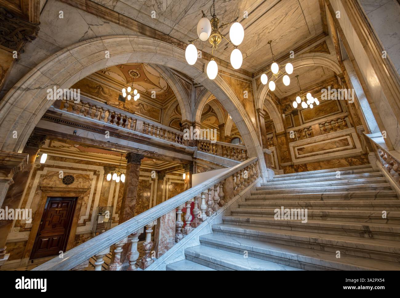Innenraum der Glasgow City Chambers, George Square, Glasgow, Schottland, Großbritannien Stockfoto