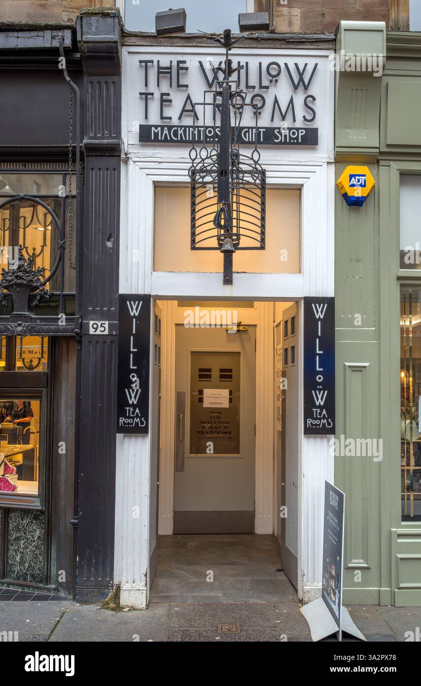 Die Willow Tea Rooms in der Buchanan Street, Glasgow, Schottland, Großbritannien Stockfoto