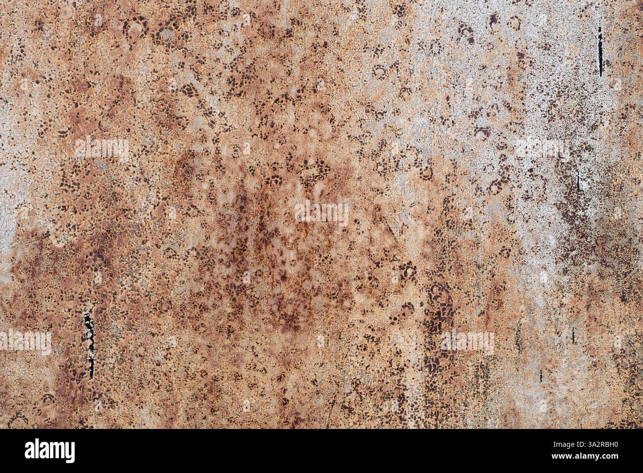 Rostiges Metall. Abstrakter Hintergrund und Textur für Design. Kopierbereich Stockfoto