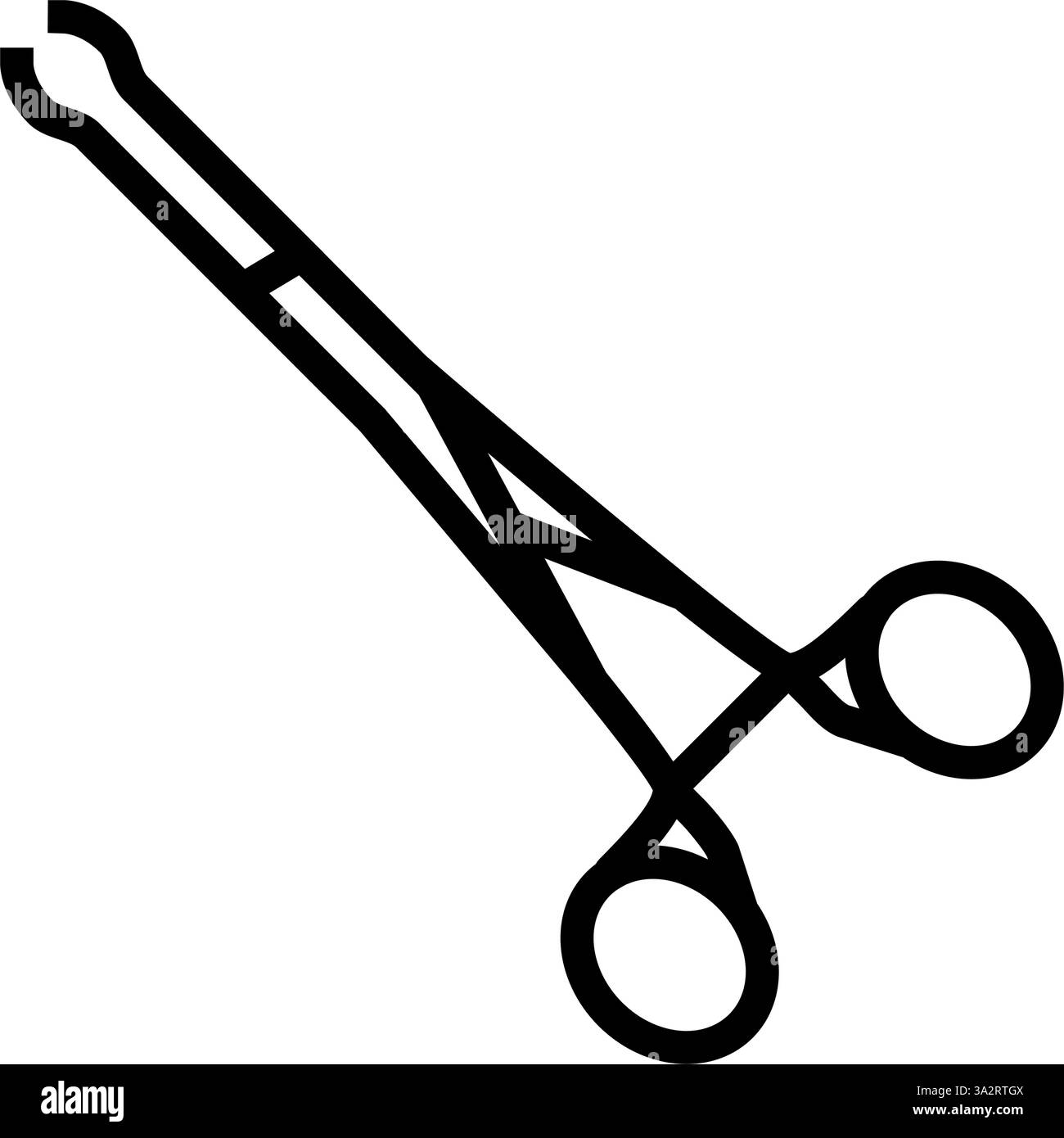 Pinzetten Chirurgen Linie Symbol Vektor Illustration Stock Vektor