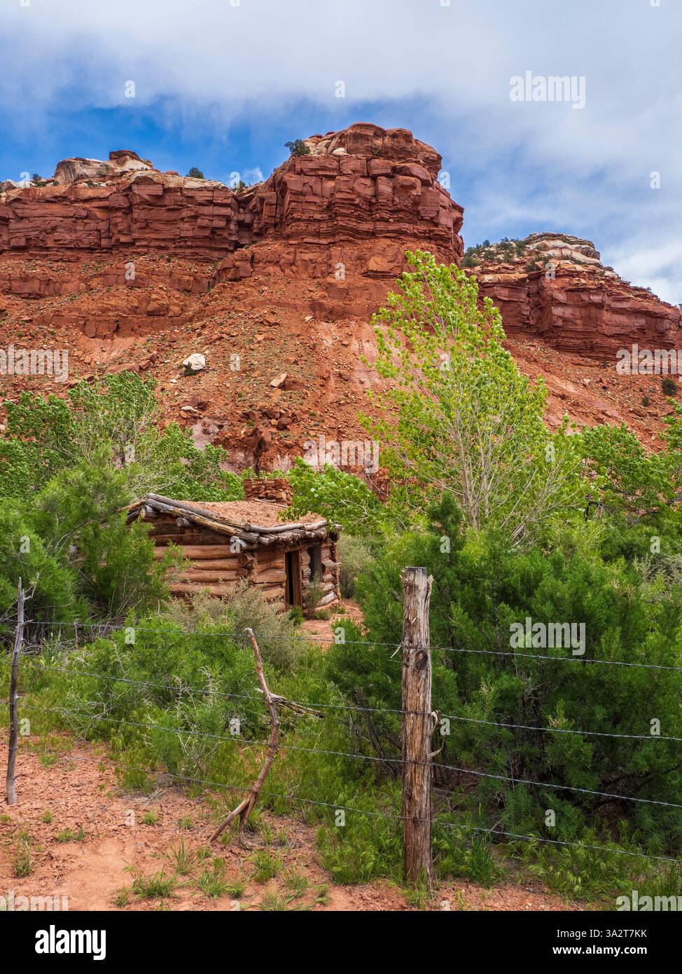 Watson's Hütte, Hackberry Canyon, Grand Staircase Escalante National Monument, Cannonville, Utah. Stockfoto