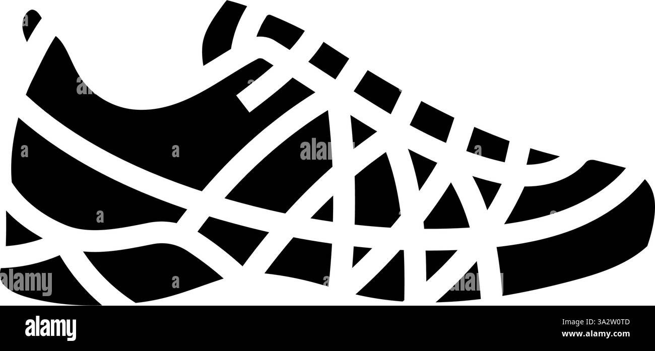 Hybrid Wanderschuhe Schuhe Tourismus Glyphe Icon Vektor Illustration Stock Vektor