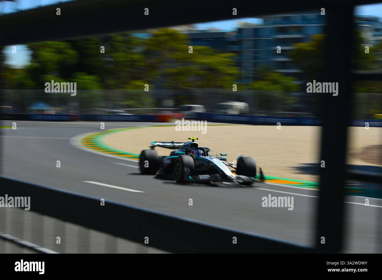 MELBOURNE, AUSTRALIEN, 14. März 2025. Im Bild: Mercedes-Formel-1-Fahrer Andrea Kimi Antonelli (ITA) 12 bei der australischen Runde der Formel-1-Weltmeisterschaft 2025. Karl Phillipson / Alamy Live News Stockfoto