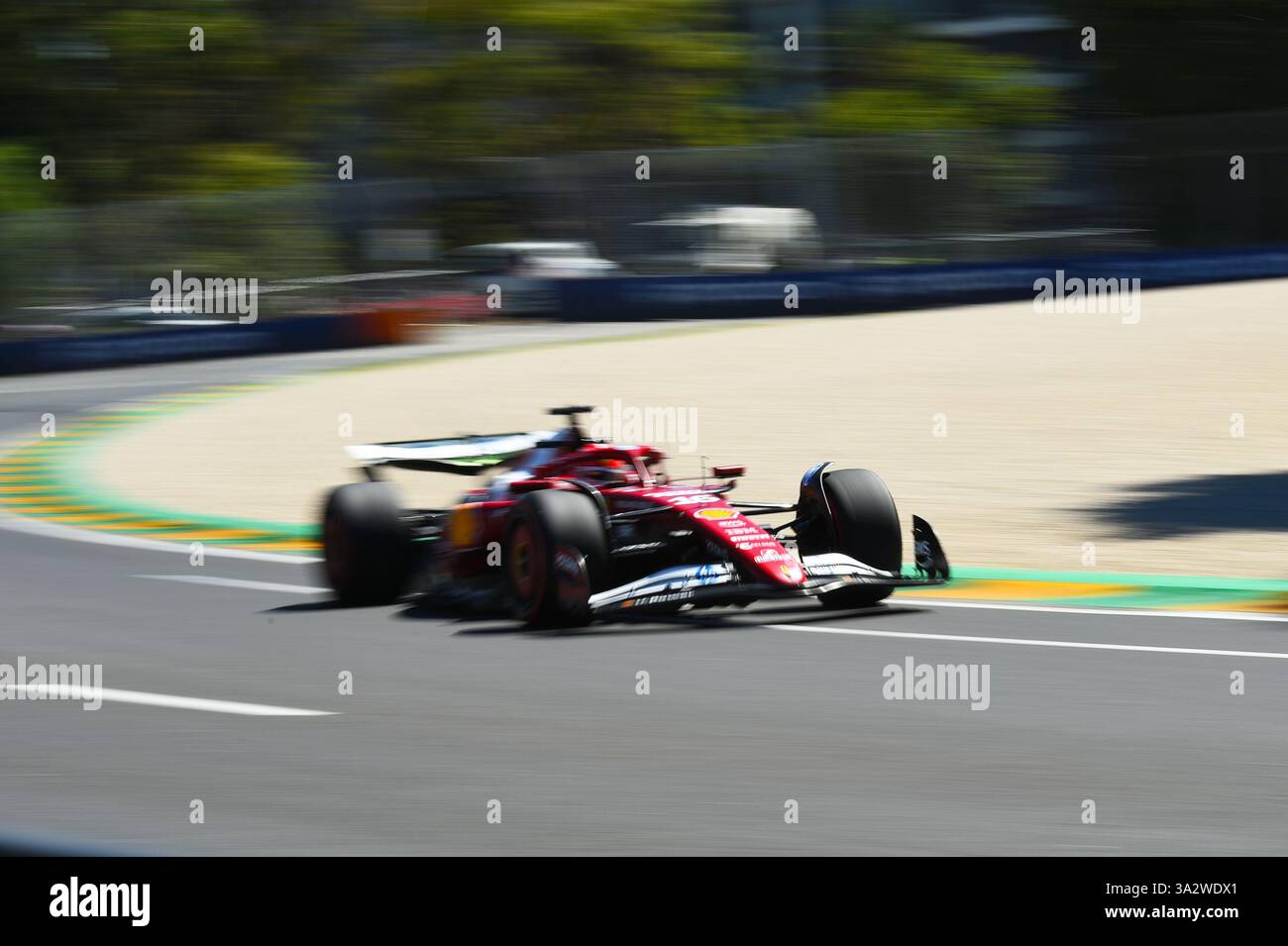 MELBOURNE, AUSTRALIEN, 14. März 2025. Im Bild: Ferrari Formel-1-Fahrer Charles Leclerc (MCO) 16 bei der australischen Runde der Formel-1-Weltmeisterschaft 2025. Karl Phillipson / Alamy Live News Stockfoto