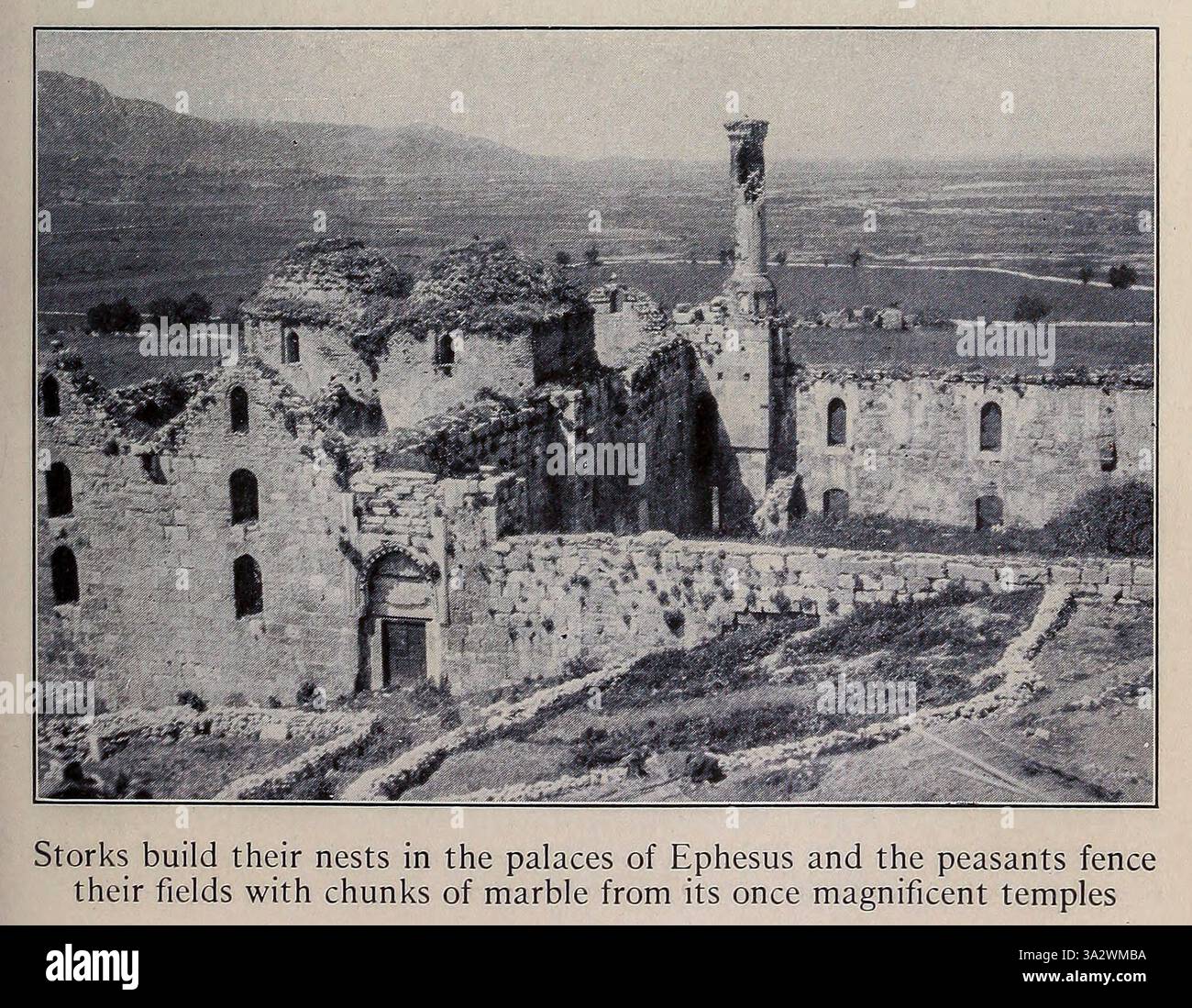 Störche bauen ihre Nester in den Palästen von Ephesus, und die Bauern halten ihre Felder mit Marmorstücken aus ihren einst prächtigen Tempeln aus dem Heiligen Land und Syrien von Carpenter, Frank G. (Frank George), 1855-1924 veröffentlicht Garden City, N. Y., Doubleday, Page & Company 1922 Stockfoto