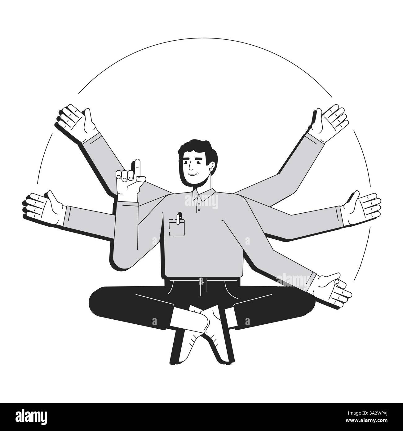 Konzeptionelle Darstellung der persönlichen Effizienzlinie Stock Vektor