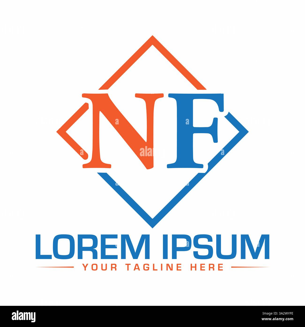 NF-Letter-Logo Stock Vektor
