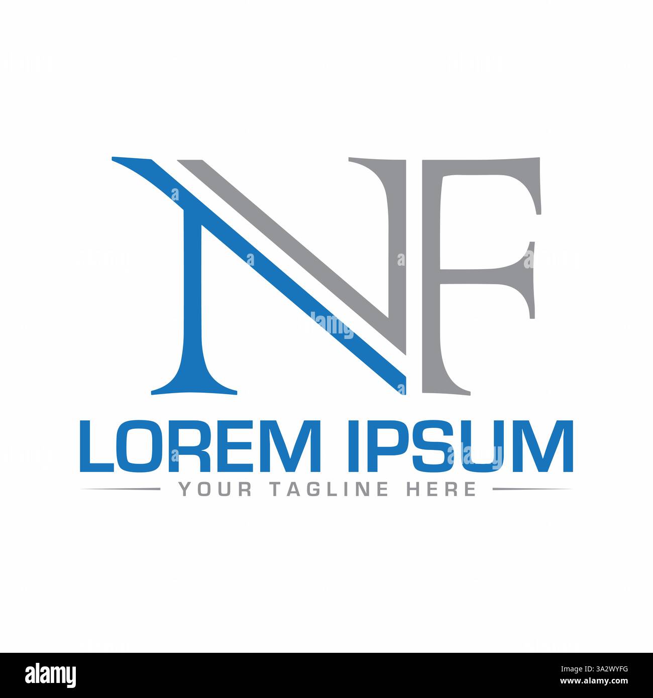NF-Letter-Logo Stock Vektor