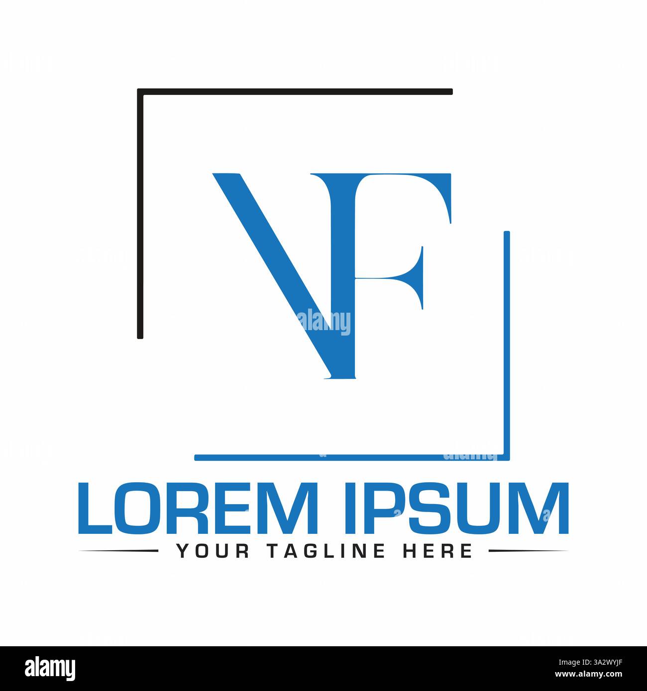 NF-Letter-Logo Stock Vektor
