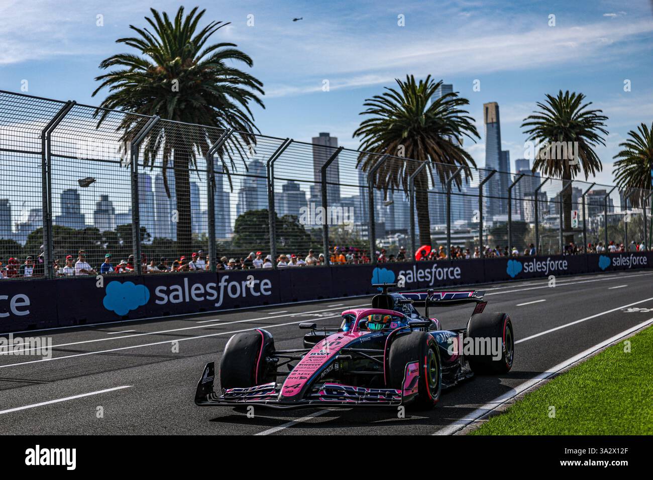 Malbourne, Australien. Februar 2025. 19/2025 - Pierre Gasly (FRA) - Alpine F1-Team - Alpine A525 - Renault während des Trainings am Freitag des Grand Prix 2025 von Louis Vuitton in Australien; Albert Park, Melbourne, Australien, 14. Bis 16. März 2025 (Foto: Alessio de Marco/SIPA USA) Credit: SIPA USA/Alamy Live News Stockfoto
